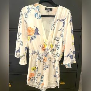 White/Floral Romper